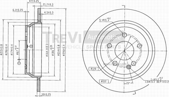 Trevi Automotive BD1044 - Əyləc Diski furqanavto.az