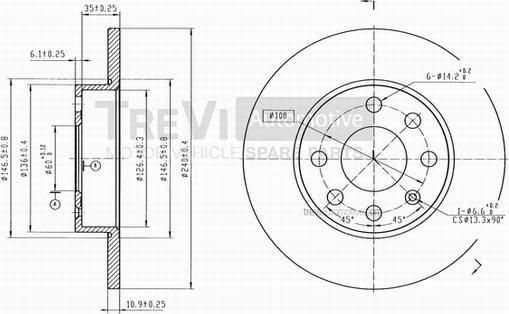 Trevi Automotive BD1045 - Əyləc Diski furqanavto.az