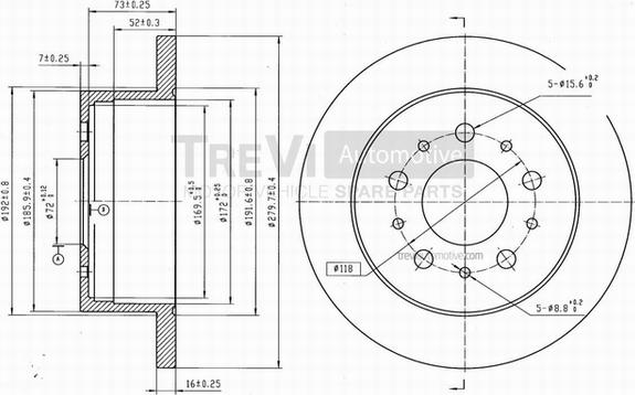 Trevi Automotive BD1041 - Əyləc Diski furqanavto.az