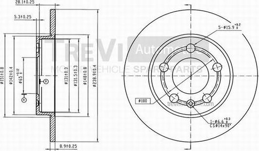 Trevi Automotive BD1051 - Əyləc Diski furqanavto.az