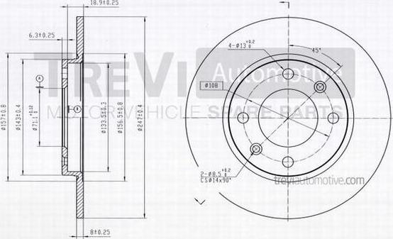 Trevi Automotive BD1061 - Əyləc Diski furqanavto.az