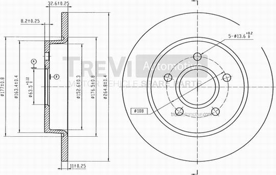 Trevi Automotive BD1068 - Əyləc Diski furqanavto.az