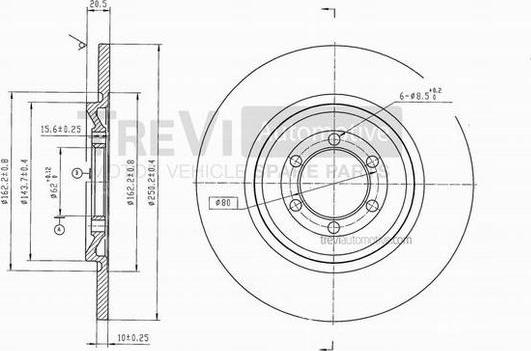 Trevi Automotive BD1009 - Əyləc Diski furqanavto.az