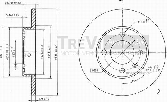 Trevi Automotive BD1010 - Əyləc Diski furqanavto.az