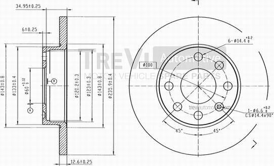 Trevi Automotive BD1011 - Əyləc Diski furqanavto.az