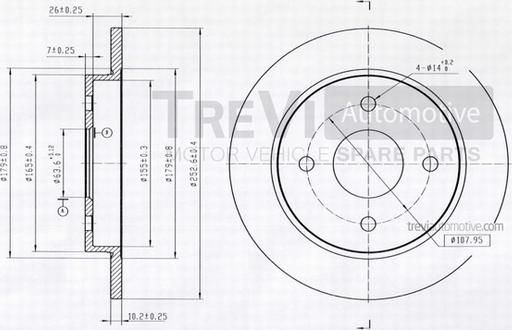 Trevi Automotive BD1013 - Əyləc Diski furqanavto.az