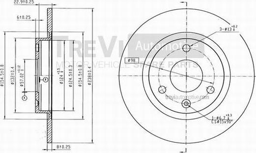 Trevi Automotive BD1012 - Əyləc Diski furqanavto.az