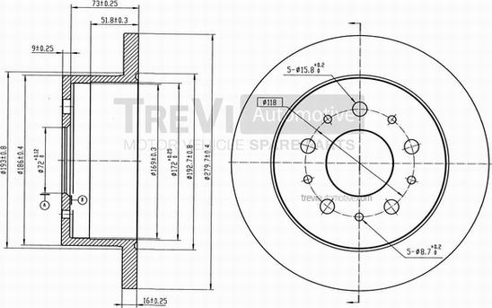 Trevi Automotive BD1039 - Əyləc Diski furqanavto.az