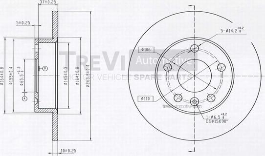 Trevi Automotive BD1035 - Əyləc Diski furqanavto.az