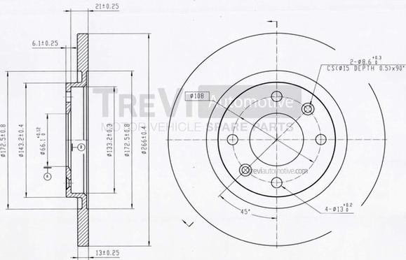 Trevi Automotive BD1031 - Əyləc Diski furqanavto.az