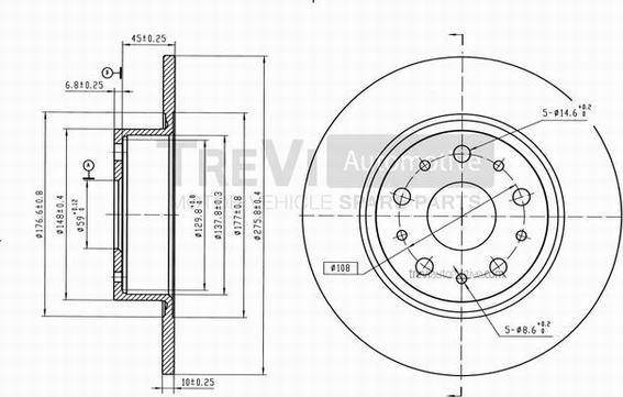 Trevi Automotive BD1024 - Əyləc Diski furqanavto.az