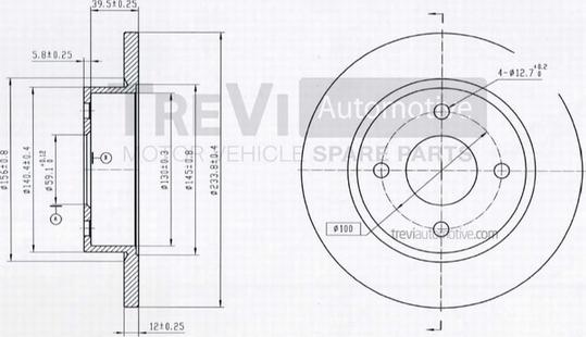 Trevi Automotive BD1021 - Əyləc Diski furqanavto.az