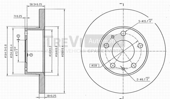 Trevi Automotive BD1023 - Əyləc Diski furqanavto.az