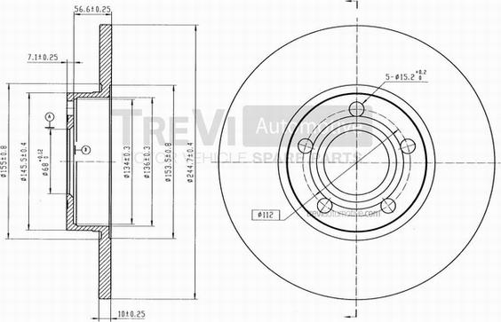 Trevi Automotive BD1022 - Əyləc Diski furqanavto.az