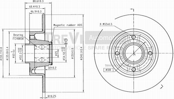 Trevi Automotive BD1071 - Əyləc Diski furqanavto.az