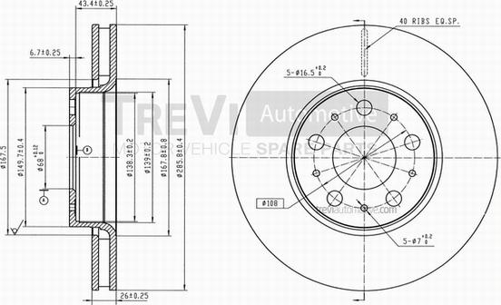 Trevi Automotive BD1144 - Əyləc Diski furqanavto.az