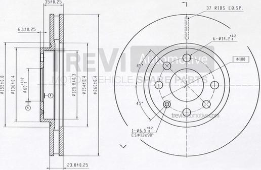 Trevi Automotive BD1141 - Əyləc Diski furqanavto.az