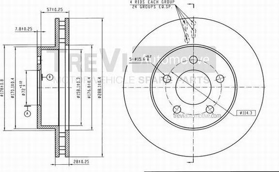 Trevi Automotive BD1154 - Əyləc Diski furqanavto.az