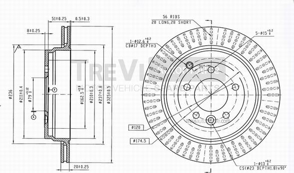 Trevi Automotive BD1155 - Əyləc Diski furqanavto.az