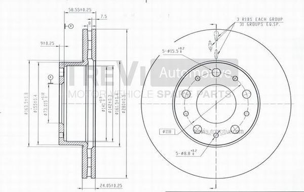 Trevi Automotive BD1157 - Əyləc Diski furqanavto.az