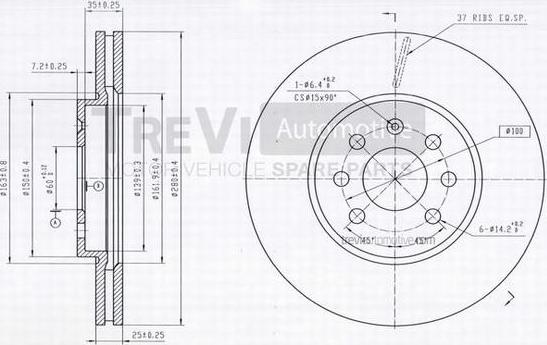 Trevi Automotive BD1169 - Əyləc Diski furqanavto.az