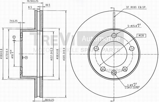 Trevi Automotive BD1166 - Əyləc Diski furqanavto.az