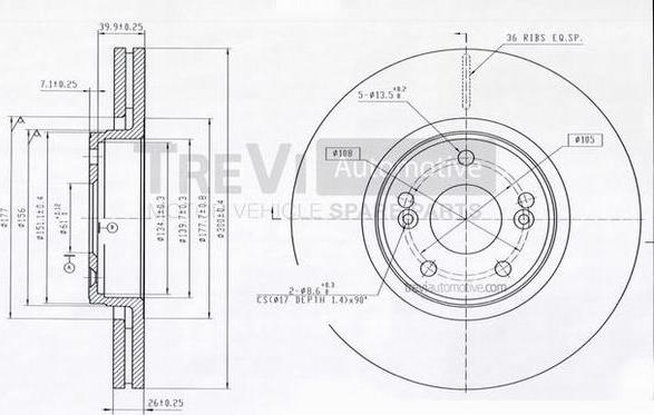 Trevi Automotive BD1163 - Əyləc Diski furqanavto.az