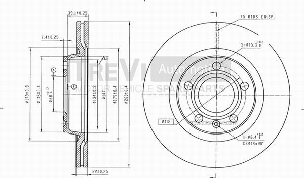 Trevi Automotive BD1119 - Əyləc Diski furqanavto.az