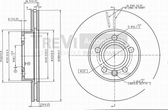 Trevi Automotive BD1111 - Əyləc Diski furqanavto.az