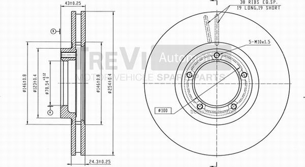 Trevi Automotive BD1113 - Əyləc Diski furqanavto.az