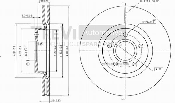 Trevi Automotive BD1184 - Əyləc Diski furqanavto.az