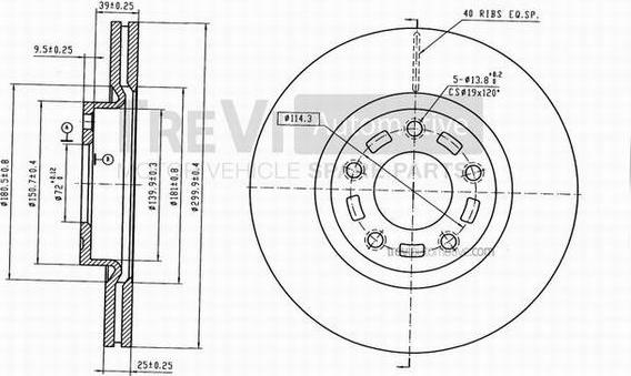 Trevi Automotive BD1185 - Əyləc Diski furqanavto.az