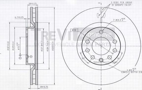 Trevi Automotive BD1181 - Əyləc Diski furqanavto.az