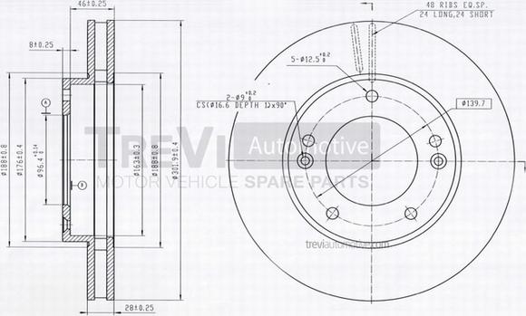 Trevi Automotive BD1188 - Əyləc Diski furqanavto.az