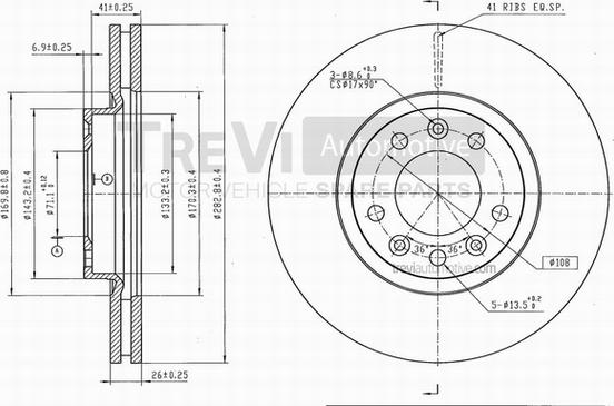 Trevi Automotive BD1137 - Əyləc Diski furqanavto.az