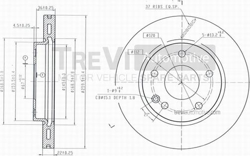 Trevi Automotive BD1120 - Əyləc Diski furqanavto.az