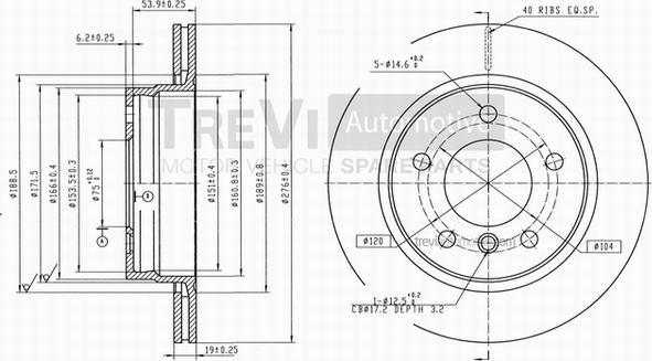 Trevi Automotive BD1128 - Əyləc Diski furqanavto.az