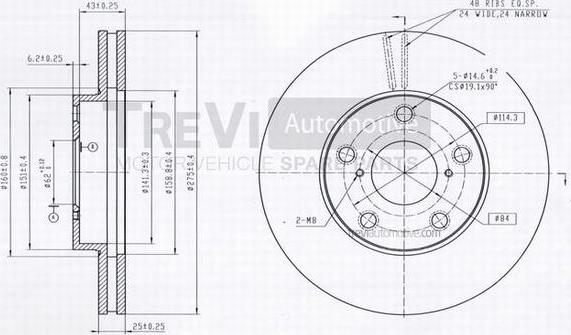 Trevi Automotive BD1174 - Əyləc Diski furqanavto.az