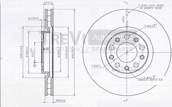 Trevi Automotive BD1176 - Əyləc Diski furqanavto.az