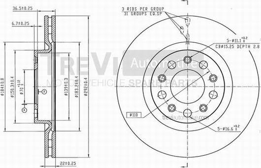 Trevi Automotive BD1178 - Əyləc Diski furqanavto.az