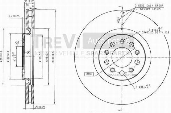 Trevi Automotive BD1177 - Əyləc Diski furqanavto.az