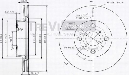 Trevi Automotive BD1243 - Əyləc Diski furqanavto.az