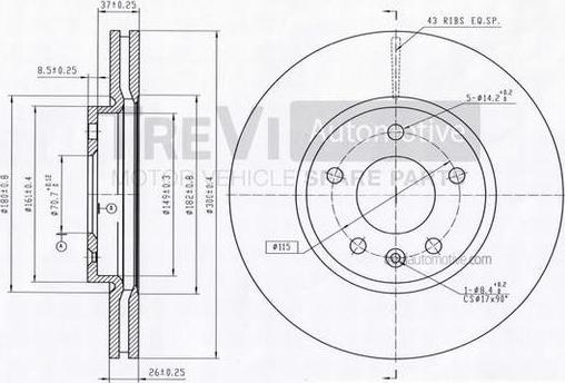 Trevi Automotive BD1255 - Əyləc Diski furqanavto.az