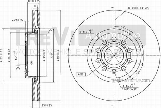 Trevi Automotive BD1203 - Əyləc Diski furqanavto.az