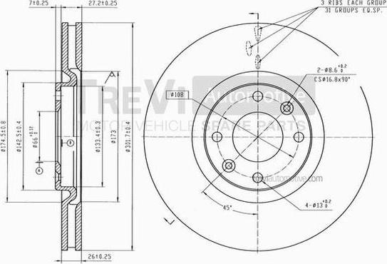 Trevi Automotive BD1215 - Əyləc Diski furqanavto.az