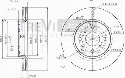 Trevi Automotive BD1210 - Əyləc Diski furqanavto.az