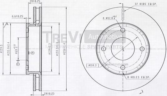 Trevi Automotive BD1213 - Əyləc Diski furqanavto.az