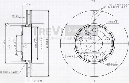 Trevi Automotive BD1235 - Əyləc Diski furqanavto.az