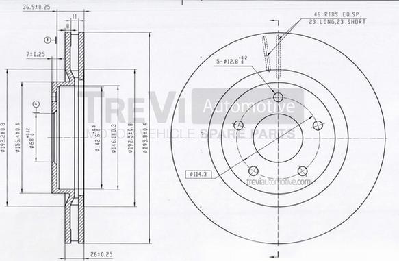 Trevi Automotive BD1233 - Əyləc Diski furqanavto.az