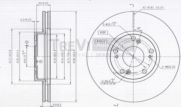 Trevi Automotive BD1227 - Əyləc Diski furqanavto.az